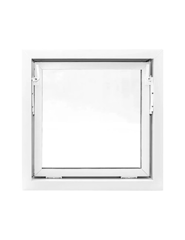 Kellerfenster Garagenfenster Stallfenster Kunststofffenster 600 x 600 mm - STANDARD