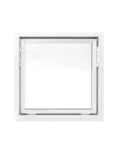 Kellerfenster Garagenfenster Stallfenster Kunststofffenster 700 x 700 mm - STANDARD