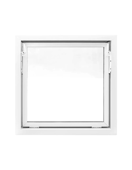 Kellerfenster Garagenfenster Stallfenster Kunststofffenster 800 x 800 mm - STANDARD