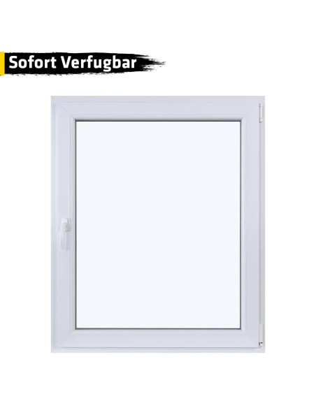 Kunststofffenster PVC 1000 x 1200 mm Dreh/Kipp Weiß - Sofort verfügbar