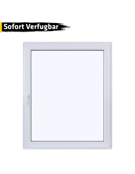 Kunststofffenster PVC 1200 x 1450 mm Dreh/Kipp Weiß - Sofort verfügbar