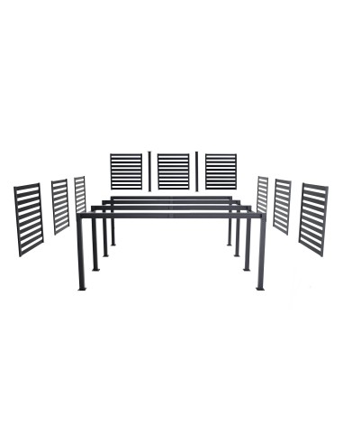 Carport Metall mit Seitenwand 4+0 Modern Garage 3 x 6 m