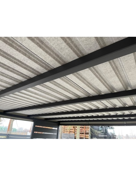 Carport Metall mit Seitenwand 4+0 Modern Garage 3 x 6 m