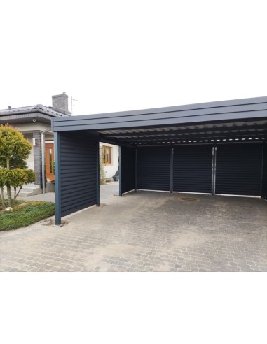Carport Metall mit Seitenwand 4+0 Modern Garage 3 x 6 m