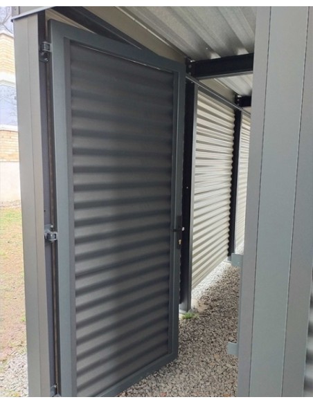 Carport Metall mit Seitenwand 4+0 Modern Garage 3 x 6 m