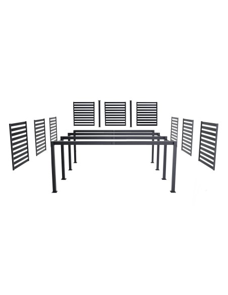 Carport Metall mit Seitenwand 6+0 Modern Garage Doppel 6 x 6 m