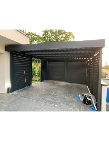 Carport Metall mit Seitenwand 6+0 Modern Garage Doppel 6 x 6 m
