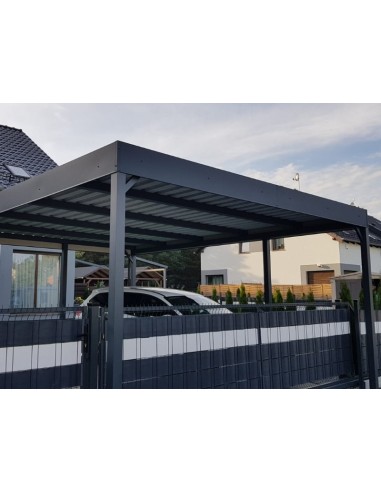 Carport Metall mit Seitenwand 6+0 Modern Garage Doppel 6 x 6 m
