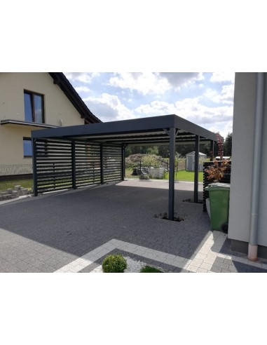 Carport Metall mit Seitenwand 6+0 Modern Garage Doppel 6 x 6 m