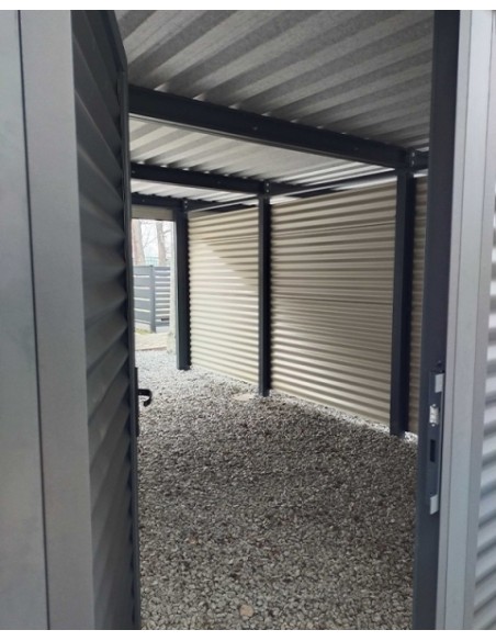 Carport Metall mit Seitenwand 6+0 Modern Garage Doppel 6 x 6 m