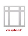 Kunststofffenster PVC 2000 x 2000 mm Festverglasung | Dreh-Kipp - Aluplast Ideal 4000