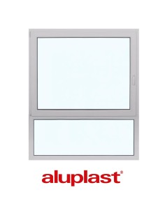 Kunststofffenster PVC 1500 x 1800 mm Dreh-Kipp | Festverglasung - Aluplast Ideal 4000