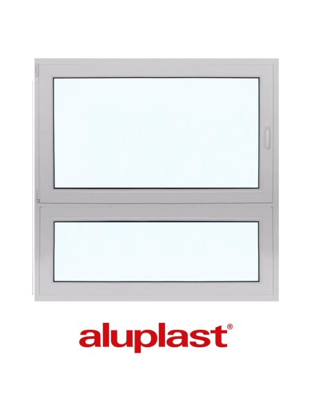 Kunststofffenster PVC 1450 x 1450 mm Dreh-Kipp | Festverglasung - Aluplast Ideal 4000