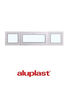 Kunststofffenster PVC 2500 x 600 mm Festverglasung | Kipp - Aluplast Ideal 4000
