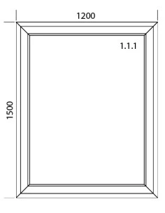 Kunststofffenster PVC 1200 x 1500 mm Festverglasung - Aluplast Ideal 4000 2