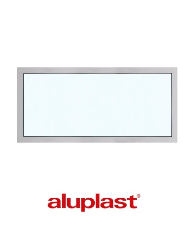 Kunststofffenster PVC 2100 x 1000 mm Festverglasung - Aluplast Ideal 4000