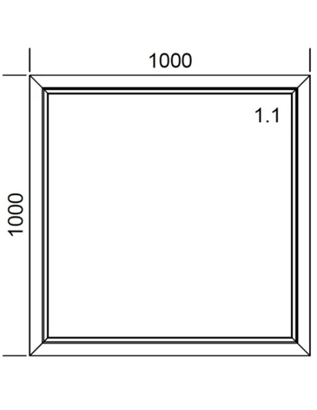 Kunststofffenster PVC 1000 x 1000 mm Festverglasung - Aluplast Ideal 4000