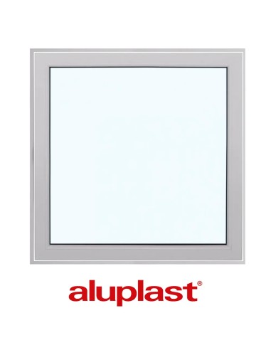Kunststofffenster PVC 1000 x 1000 mm Festverglasung - Aluplast Ideal 4000
