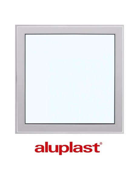 Kunststofffenster PVC 1000 x 1000 mm Festverglasung - Aluplast Ideal 4000