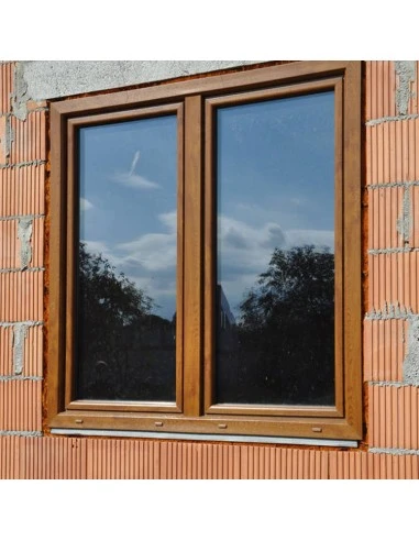 Kunststofffenster PVC 2800 x 1350 mm Festverglasung | Dreh-Kipp - Aluplast Ideal 4000