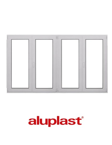 Kunststofffenster PVC 2600 x 1500 mm Dreh | Dreh-Kipp - Aluplast Ideal 4000