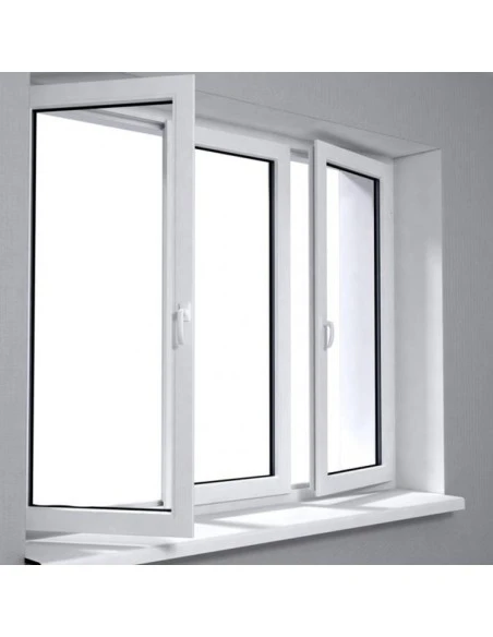 Kunststofffenster PVC 2365 x 1435 mm Dreh | Dreh-Kipp - Aluplast Ideal 4000