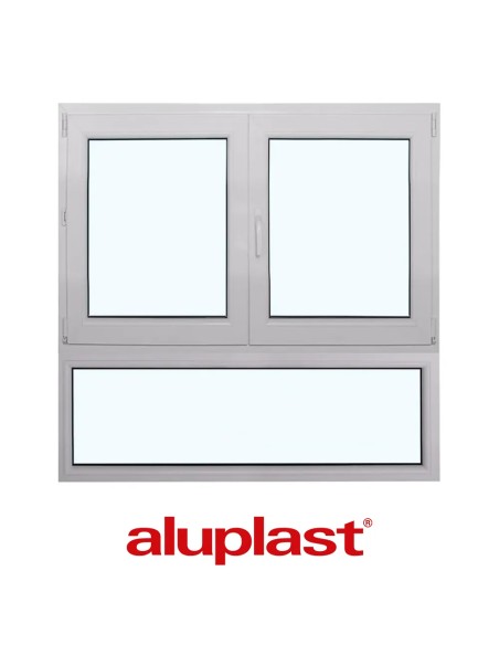 Kunststofffenster PVC 1800 x 1800 mm Dreh | Dreh-Kipp | Festverglasung - Aluplast Ideal 4000