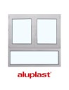 Kunststofffenster PVC 1800 x 1800 mm Dreh | Dreh-Kipp | Festverglasung - Aluplast Ideal 4000