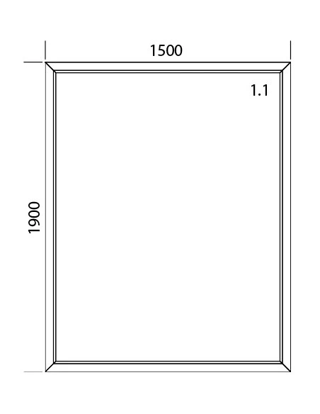 Kunststofffenster PVC 1500 x 1900 mm Festverglasung - Aluplast Ideal 4000