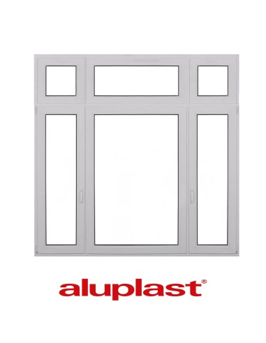 Kunststofffenster PVC 2000 x 2000 mm Festverglasung | Dreh-Kipp - Aluplast Ideal 7000