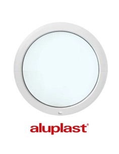 Kunststofffenster PVC Rund 1000 x 1000 mm Festverglasung - Aluplast Ideal 7000