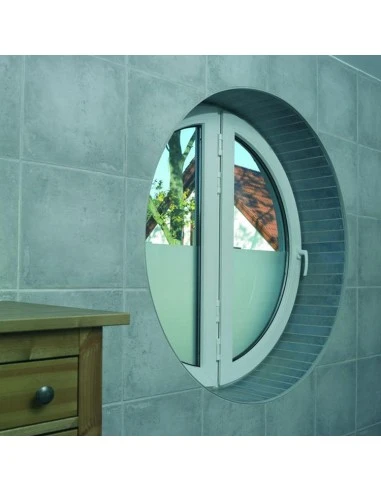 Kunststofffenster PVC Rund 600 x 600 mm Festverglasung - Aluplast Ideal 7000