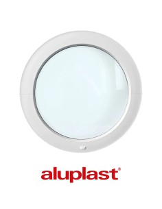 Kunststofffenster PVC Rund 600 x 600 mm Festverglasung - Aluplast Ideal 7000