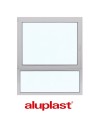 Kunststofffenster PVC 1500 x 1800 mm Dreh-Kipp | Festverglasung - Aluplast Ideal 7000