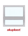 Kunststofffenster PVC 1450 x 1450 mm Dreh-Kipp | Festverglasung - Aluplast Ideal 7000