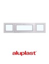 Kunststofffenster PVC 2500 x 600 mm Festverglasung | Kipp - Aluplast Ideal 7000