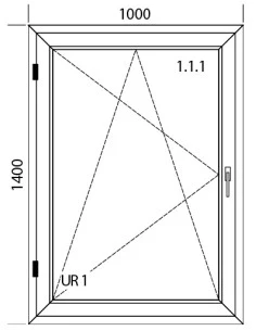 Kunststofffenster PVC 1000 x 1400 mm Dreh-Kipp - Aluplast Ideal 7000 2