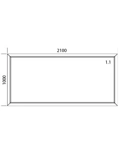 Kunststofffenster PVC 2100 x 1000 mm Festverglasung - Aluplast Ideal 7000 2