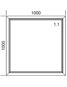 Kunststofffenster PVC 1000 x 1000 mm Festverglasung - Aluplast Ideal 7000 2