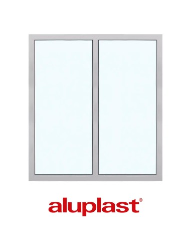 Kunststofffenster PVC 1800 x 2000 mm Festverglasung - Aluplast Ideal 7000