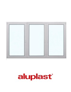 Kunststofffenster PVC 2365 x 1435 mm Dreh | Dreh-Kipp - Aluplast Ideal 7000