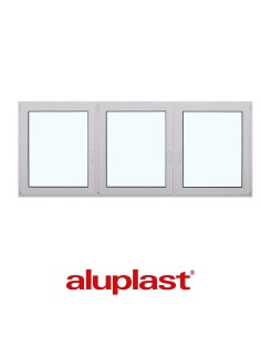 Kunststofffenster PVC 2950 x 1200 mm Dreh-Kipp | Dreh-Kipp - Aluplast Ideal 8000