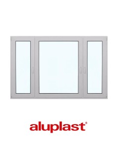 Kunststofffenster PVC 2200 x 1430 mm Dreh-Kipp | Dreh - Aluplast Ideal 8000