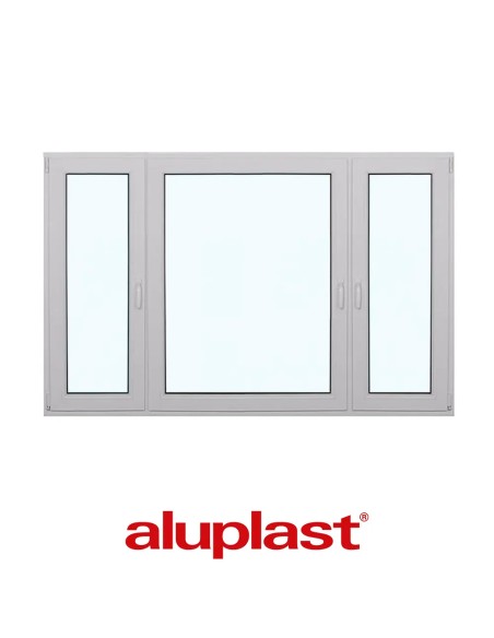 Kunststofffenster PVC 2200 x 1430 mm Dreh-Kipp | Dreh - Aluplast Ideal 8000
