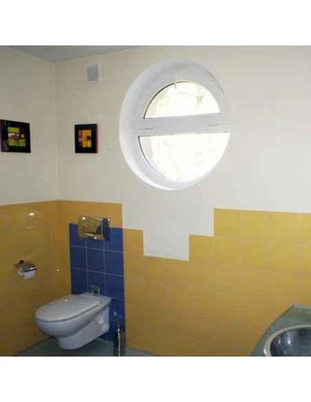 Kunststofffenster PVC Rund 600 x 600 mm Festverglasung - Aluplast Ideal 8000