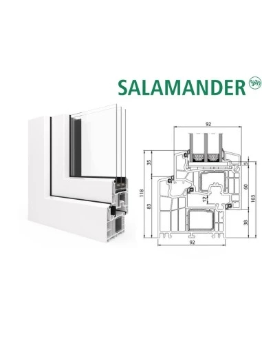 Kunststofffenster PVC 1700 x 1200 mm Dreh | Dreh-Kipp - Aluplast Ideal 8000
