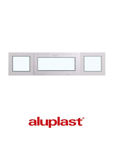 Kunststofffenster PVC 2500 x 600 mm Festverglasung | Kipp - Aluplast Ideal 8000