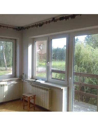 Kunststofffenster PVC 1200 x 1500 mm Festverglasung - Aluplast Ideal 8000