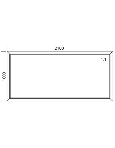Kunststofffenster PVC 2100 x 1000 mm Festverglasung - Aluplast Ideal 8000