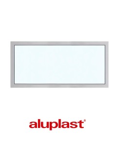 Kunststofffenster PVC 2100 x 1000 mm Festverglasung - Aluplast Ideal 8000